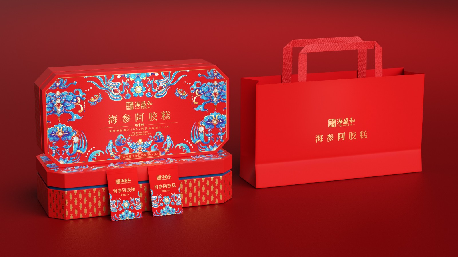 原創(chuàng)設(shè)計：2025最新上市海盛和海參阿膠糕設(shè)計